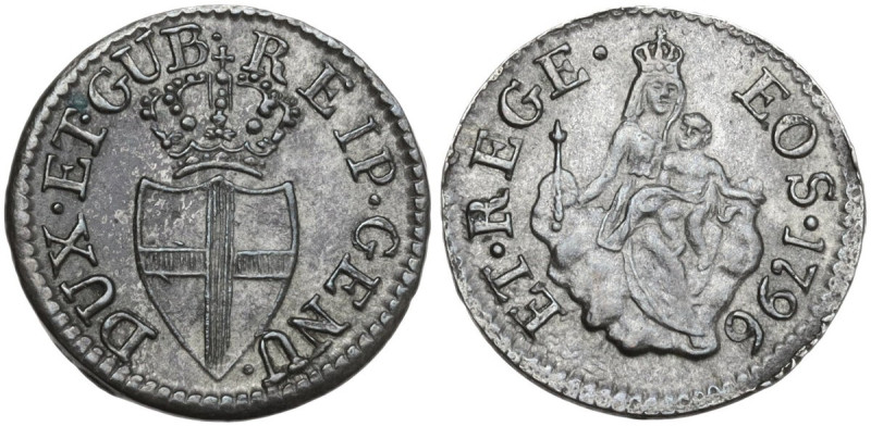 Genova. Dogi Biennali (1528-1797), III fase (1637-1797). Da 8 denari 1796. CNI 1...