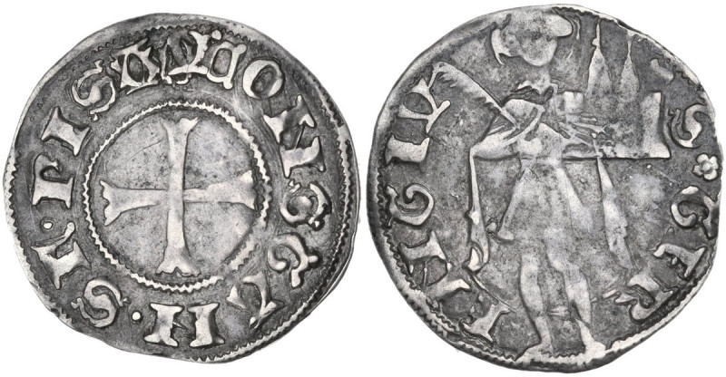 Pesaro. Costanzo Sforza (1447-1483). Terzo di grosso. CNI tav. XXIV, 17; Cav. PS...