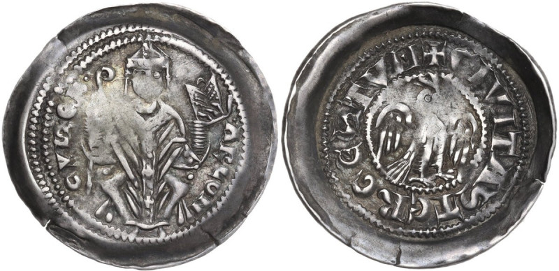 Trieste. Arlongo dé Visgoni (1255-1281). Denaro. CNI 9/14; MIR (Triveneto) 289. ...