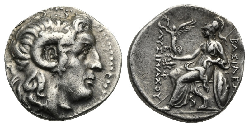 KINGS OF THRACE. Lysimachos, 305-281 BC. Drachm (Silver, 18.60 mm, 4.26 g). Ephe...