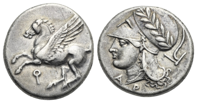 CORINTHIA. Corinth. Circa 345-307 BC. Stater (Silver, 22.00 mm, 8.48 g). Pegasus...