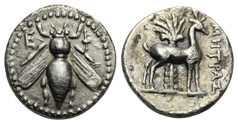 IONIA. Ephesos. Circa 202-133 BC. Drachm (Silver, 17.00 mm, 4.02 g). Metras magi...