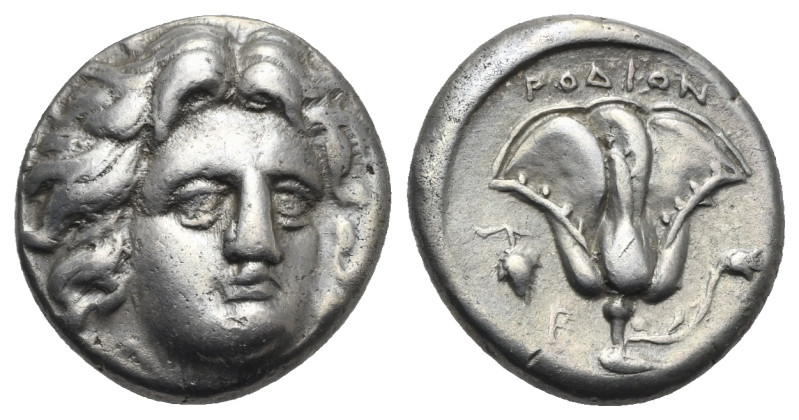 ISLANDS OFF CARIA. Rhodes. Circa 340-316 BC. Didrachm (Silver, 17.00 mm, 6.66 g)...