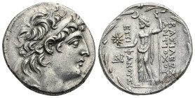 SELEUKID KINGS OF SYRIA. Antiochos VIII Epiphanes (Grypos), 121/0-97/6 BC. Tetradrachm (Silver, 26.00mm, 16.09 g). Ake-Ptolemais, circa 121-113 BC. Di...