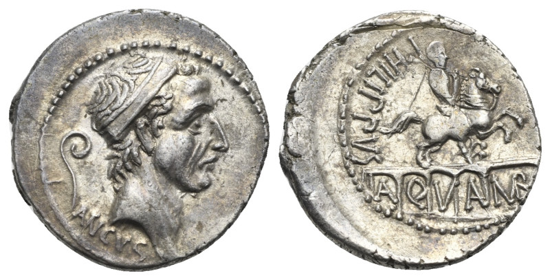 L. Marcius Philippus, 57 BC. Denarius (Silver, 20 mm, 3.55 g) Roma. ANCVS Diadem...