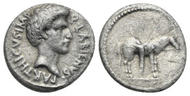 Quintus Labienus Parthicus, died 39 BC. Denarius, early 40 BC. (Silver, 16.45 mm, 3.28 g). Uncertain military mint moving with Labienus. Q LABIENVS PA...