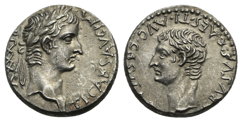 CAPPADOCIA. Caesarea-Eusebia. Tiberius with Drusus Caesar, 14-37. Drachm (Silver...