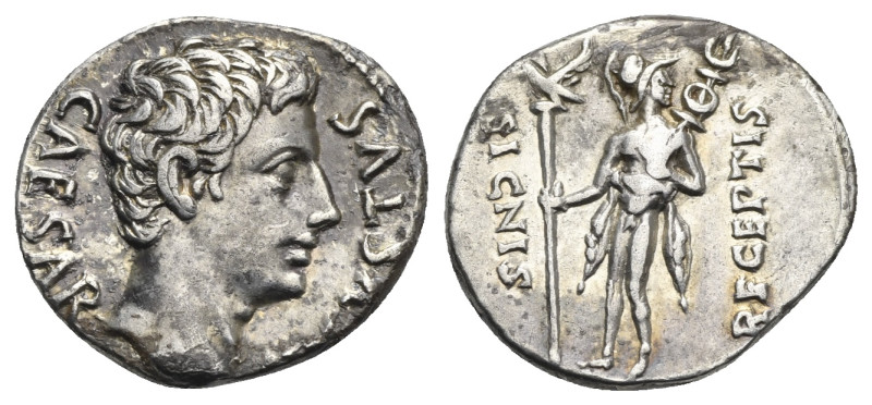 Augustus, 27 BC-14 AD. Denarius (Silver, 18.70 mm, 3.56 g). Colonia Patricia, ci...