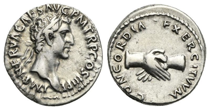 Nerva, 96-98. Denarius (Silver, 13 mm, 3.24 g). Roma, 97. IMP NERVA CAES AVG P M...