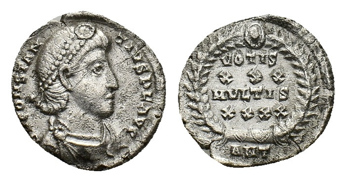 Constantius II, 337-361. Siliqua (Silver, 16.99 mm, 2.02 g) Antioch, circa 347-3...