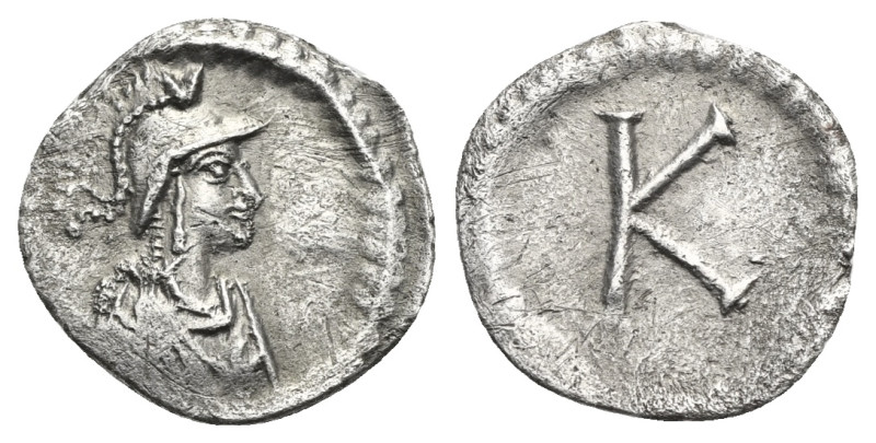 Anonymous, time of Justinian I, 527-565. Third Siliqua (Silver, 13.94 mm, 0.87 g...