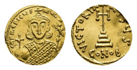 Philippicus (Bardanes), 711-713. Solidus (Gold, 19.56 mm, 4.39 g). Constantinopolis. δN FILЄPICЧS MЧL T[ЧS AN] Cross crowned bust of Philippicus facin...