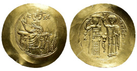 John III Ducas Vatatzes, Emperor of Nicanea, 1222-1254. Hyperpyron (Gold, 30.22 mm, 4.44 g). Magnesia, 1232-1254. Christ Pantocrator seated facing on ...