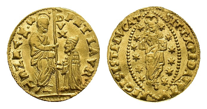 Venezia. Pietro Loredan, 1567-1570. Zecchino (Gold, 20.3 mm, 3.48 g). PET LAVR S...