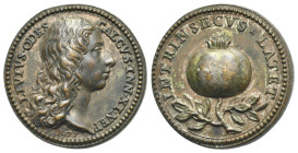 Livio Odescalchi, 1652-1713, duke of Ceri and nephew of Pope Innocenzo XI. Medal 1677 (Bronze, 26 mm, 11.40 g). By Giovanni Hamerani. LIVIVS ODESCALCV...