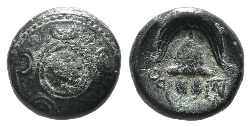 Weight 4.25 gr - Diameter 14 mm 
Greek bronze coin