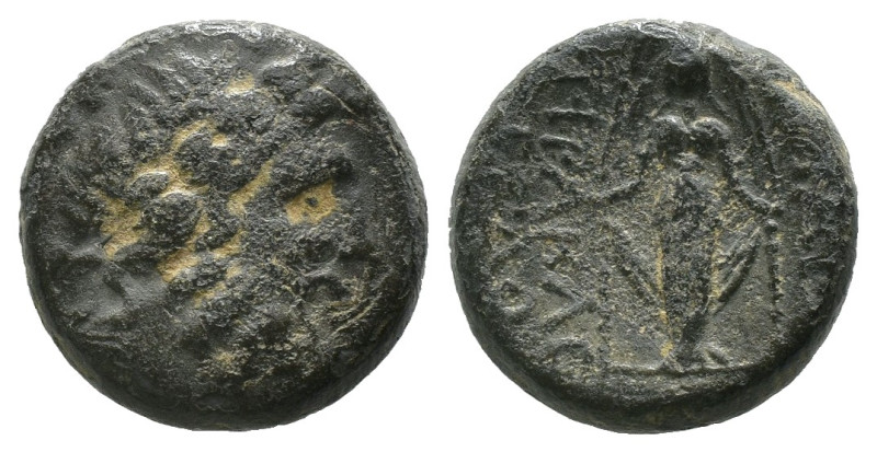 Weight 8.48 gr - Diameter 19 mm 
Greek bronze coin