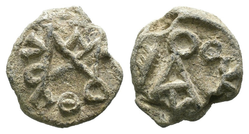 Weight 5.62 gr - Diameter 17 mm 
Byzantine seal