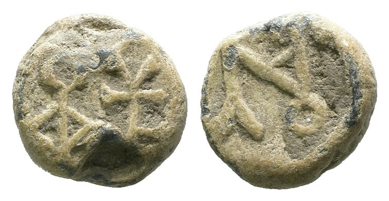 Weight 3.44 gr - Diameter 12 mm 
Byzantine seal