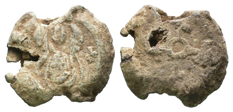 Weight 6.90 gr - Diameter 21 mm 
Byzantine seal