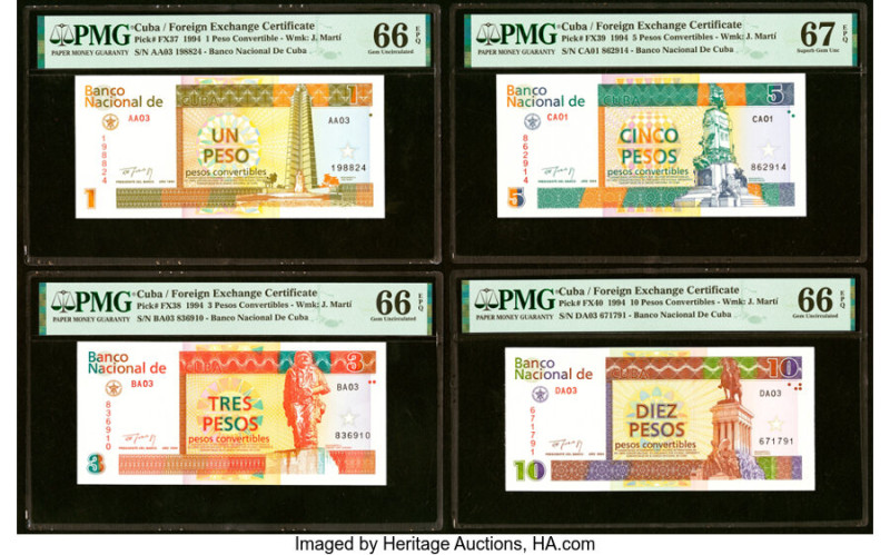 Cuba Banco Nacional de Cuba, Foreign Exchange Certificate Group Lot of 7 Example...