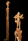 AN EASTERN ROMAN GOLDEN PIN WITH WINGED EROS

 Ca. 100-300 AD
 An extraordinary pin, expertly crafted in luxurious gold, captures the essence of th...