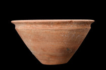 EGYPTIAN BOWL

 New Kingdom, ca. 1550-1070 BC
 A stone bowl, crafted with exceptional artistry and precision. The body of this vessel gracefully em...