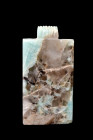EGYPTIAN FELDSPAR WRITING TABLE AMULET

 Ca. 664-332 BC
 An amulet in the form of a writing tablet which is unique to the Twenty-sixth Dynasty and ...
