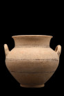 GREEK MESSAPIAN POTTERY STAMNOS

 Ca. 300 BC
 A terracotta stamnos, hailing from the esteemed ceramic tradition of ancient Apulia. This stunning ve...