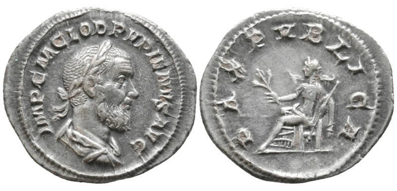 PUPIENUS AR. DENARIUS

 AD 238
 Pupienus Ar. denarius, Rome. IMP C M CLOD PVP...