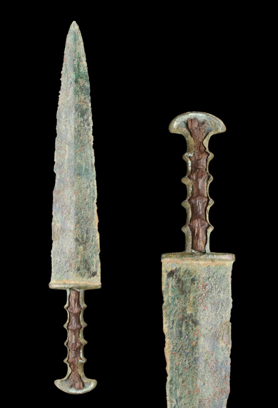 ANCIENT BRONZE DAGGER

 Western Asiatic/Aegan, ca. 1200-700 BC
 A finely cast...