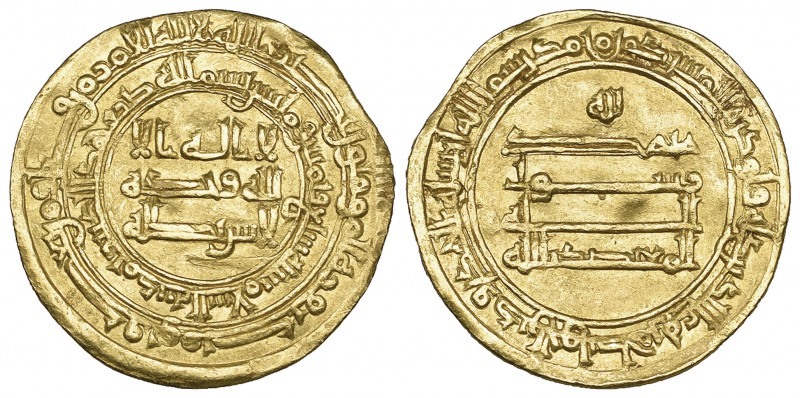 ABBASID, AL-MU‘TADID (279-289h), Dinar, Madinat al-Salam 287h. Weight: 4.18g Ref...