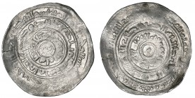 FATIMID, AL-MU‘IZZ (341-365h), Dirham, Tabariya 359h. Weight: 2.10g Reference: Nicol 325, citing a single specimen (apparently with the ‘9’ unclear). ...