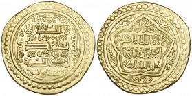 ILKHANID, ABU SA‘ID (716-736h), Dinar, Ta’us 723h. Weight: 9.33g Reference: Diler 502 (mint not listed for this type). About extremely fine and very r...