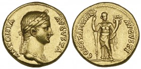 Antonia (daughter of Mark Antony, wife of Nero Claudius Drusus and mother of Claudius, died 37), aureus, Rome, struck under Claudius, c. 41-45, ANTONI...