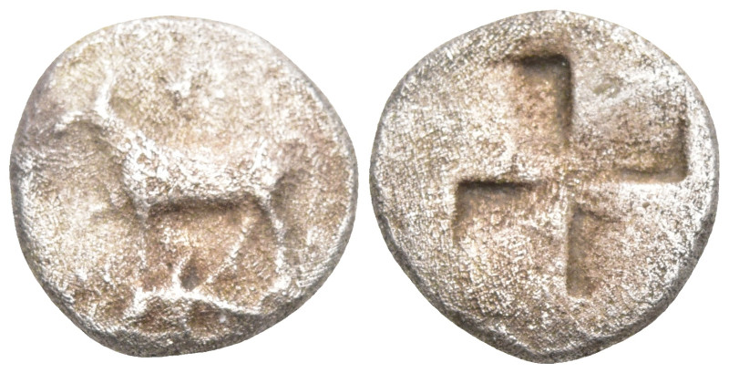 Greek
THRACE. Byzantion (Circa 340-320 BC)
AR 1/10 Stater (10mm 0.85g)