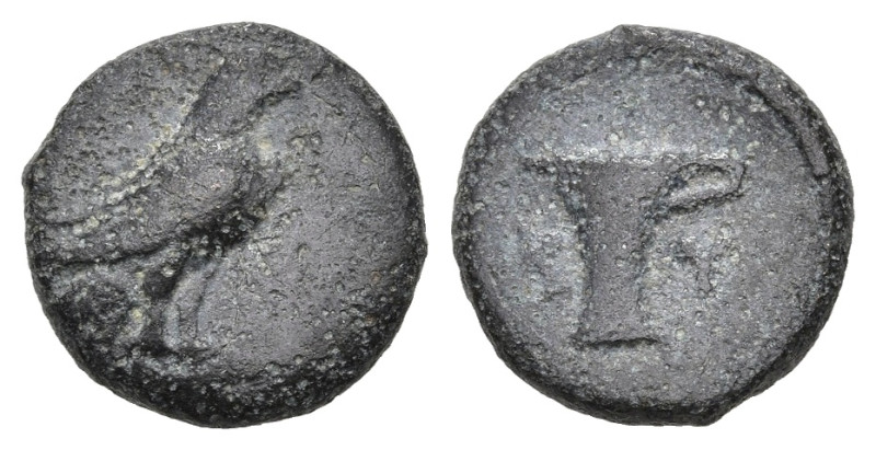 Greek
AEOLIS. Kyme. (Circa 320-250 BC).
AE Bronze (10.54mm 1.07g)