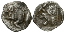 Greek
MYSIA. Kyzikos. (450-400 BC)
AR Hemiobol (8.1mm 0.35g)