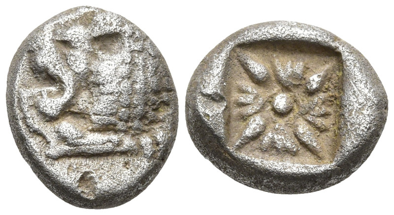 Greek
IONIA. Miletos. (6th-5th centuries BC).
AR Diobol (11.1mm 1.04g)