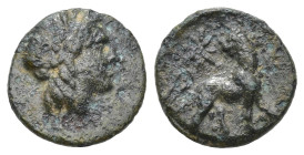 Greek
IONIA. Miletos. (Circa 3rd-2nd centuries BC)
AE Bronze (11.03mm 0.9g)