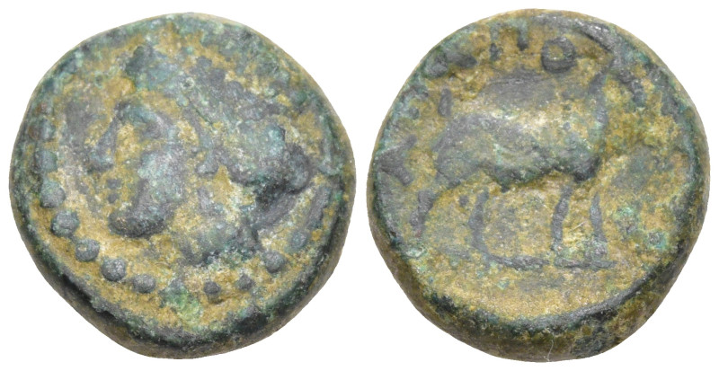 Greek
AE Bronze (10.2mm1.59g)