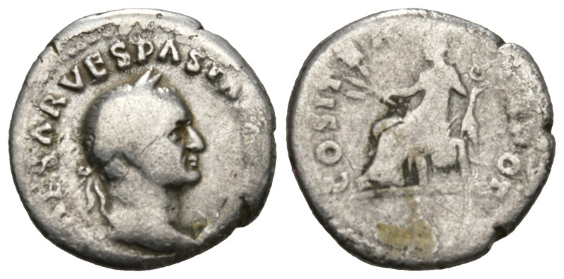 Roman Imperial
Vespasian (69-79 AD). Rome.
AR Denarius (17.9mm 2.72g)