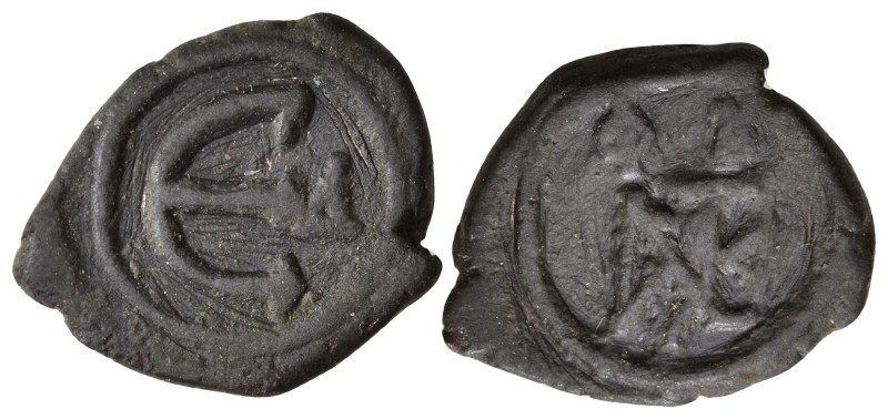 Byzantine
Justin II (565-578 AD). Constantinople
AE Pentanummium (19.6mm 1.9g)