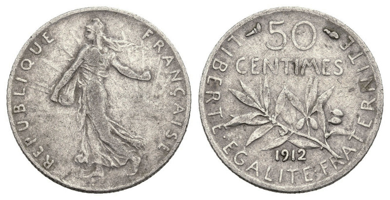 World
FRANCE. Third Republic
50 Centimes 1912 (15.9mm 2.46g)