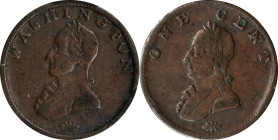 Undated (ca. 1820) Washington Double-Head Cent. VF-30 (PCGS).

PCGS# 692. NGC ID: 2B6W.