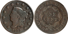 1823 Matron Head Cent. Good-6 (PCGS).

PCGS# 1627. NGC ID: 225B.