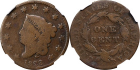 1823 Matron Head Cent. N-2. Good-4 BN (NGC).

PCGS# 36757. NGC ID: 225A.