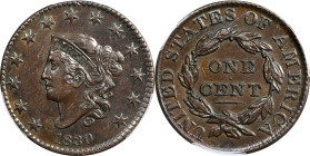 1830 Matron Head Cent. Large Letters. EF-45 (PCGS).

PCGS# 1672. NGC ID: 225L.