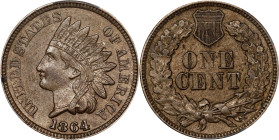 1864 Indian Cent. Copper-Nickel. AU-58 (PCGS).

PCGS# 2070. NGC ID: 227K.
