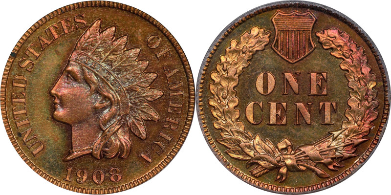 1908 Indian Cent. Proof-64 RB (PCGS). CAC.

PCGS# 2412. NGC ID: 22AX.